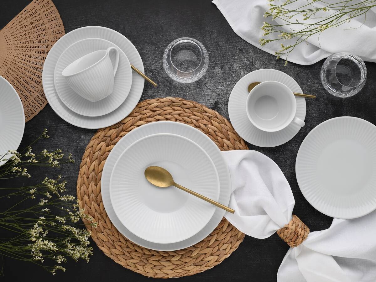 CreaTable Kombiservice Valencia weiß Porzellan 30 tlg.