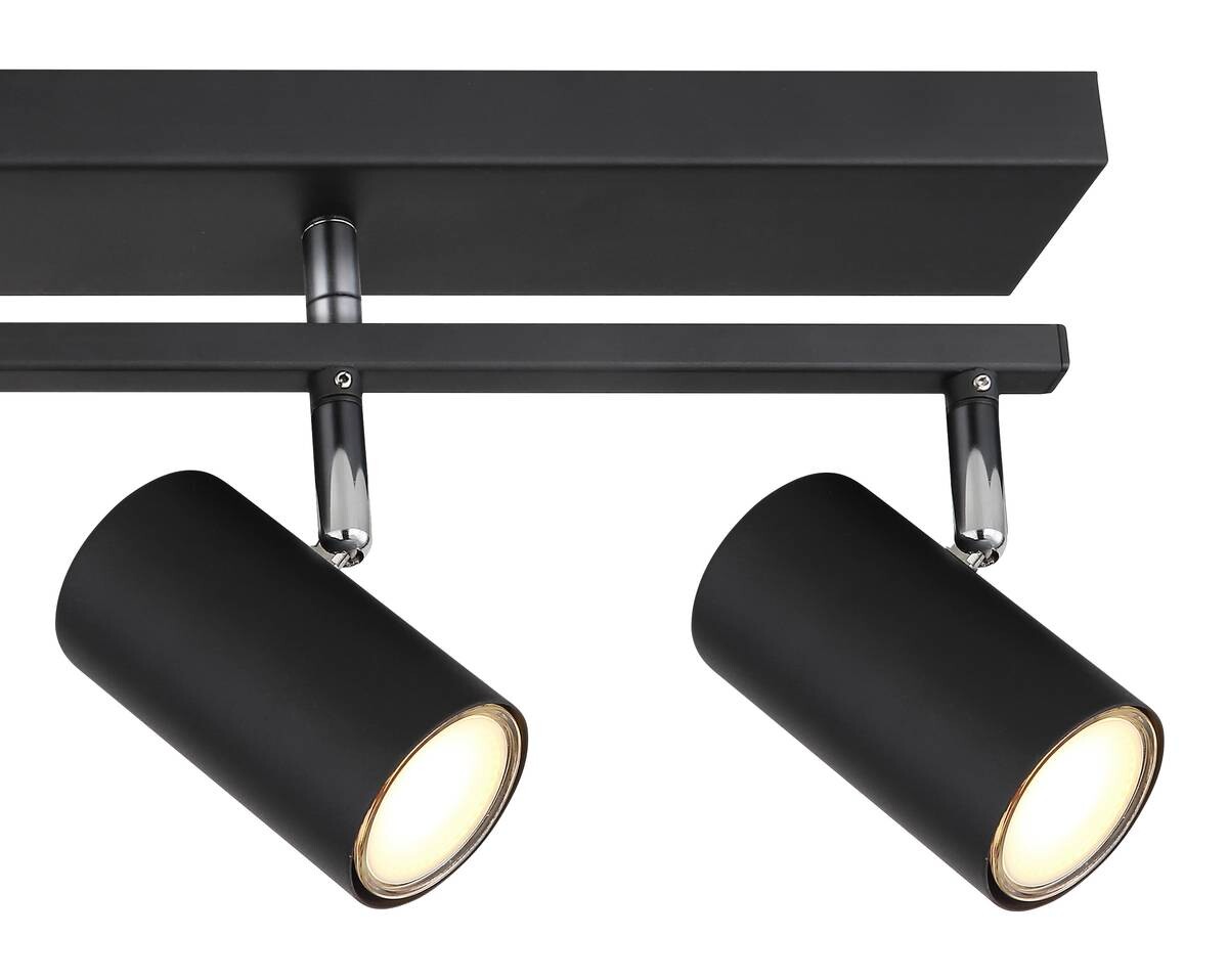 GLOBO Strahler 57911-5B Robby schwarz Metall B/H/L: ca. 35x17x70 cm GU10 5 Brennstellen