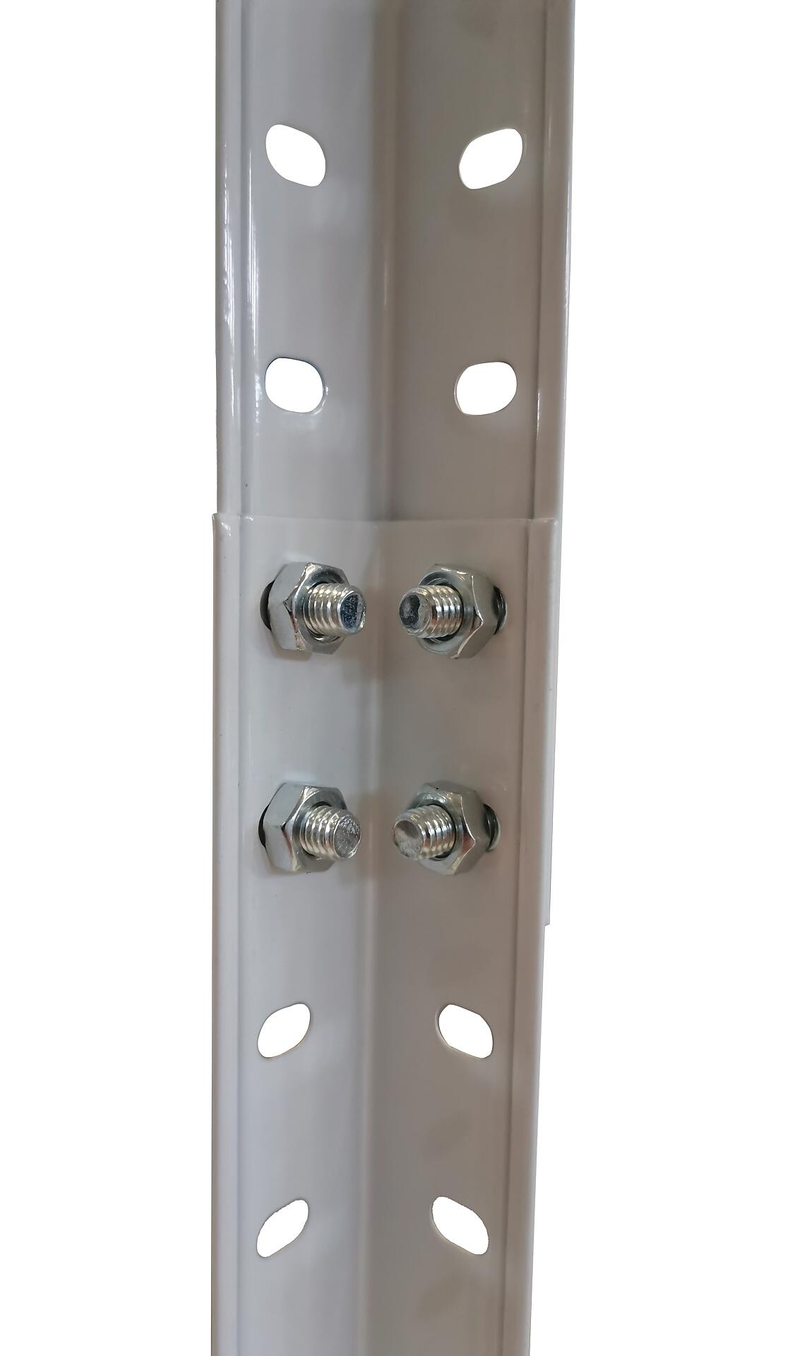 Schraubregal weiß B/H/T: ca. 75x150x30 cm