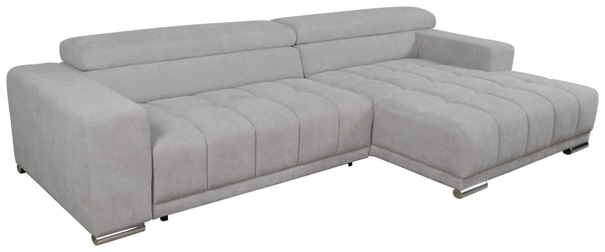 Ecksofa hellgrau Microfaser B/H/T: ca. 310x95x171 cm