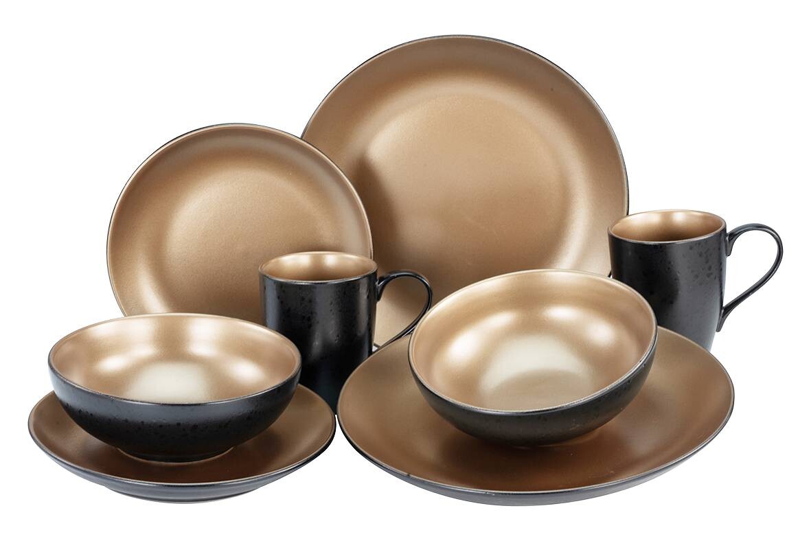 CreaTable Kombiservice Glamour gold Keramik