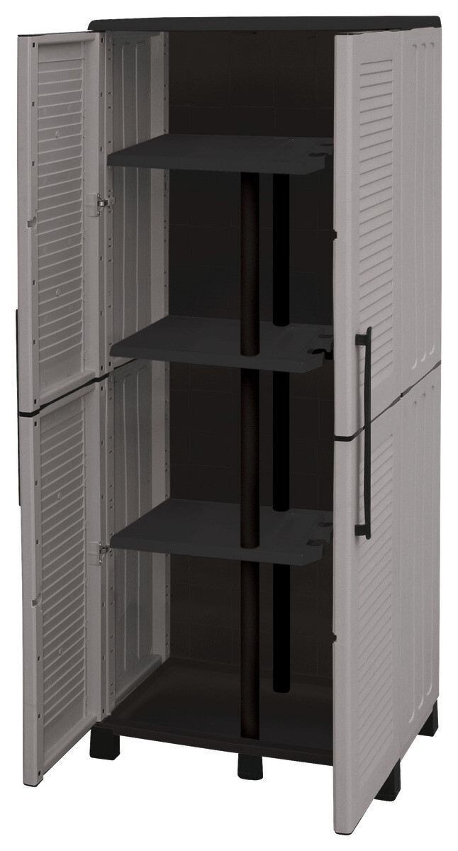 ArtPlast Kunststoffschrank Family grau Kunststoff B/H/T: ca. 68x168x37 cm