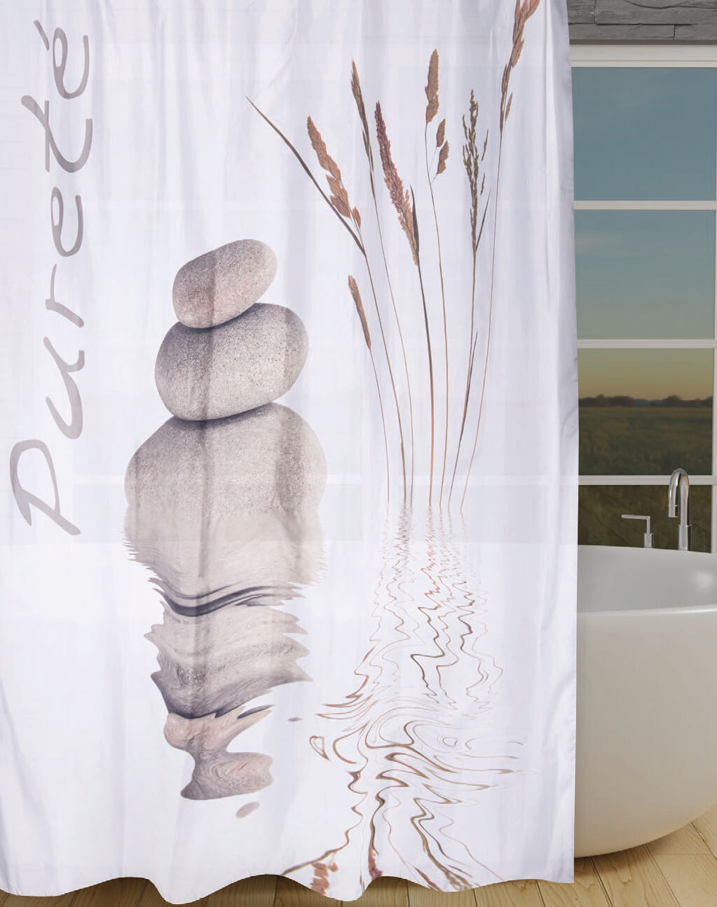 Acus Duschvorhang Purete Polyester B/L: ca. 180x200 cm Acus Duschvorhang Purete Polyester B/L: ca. 180x200 cm