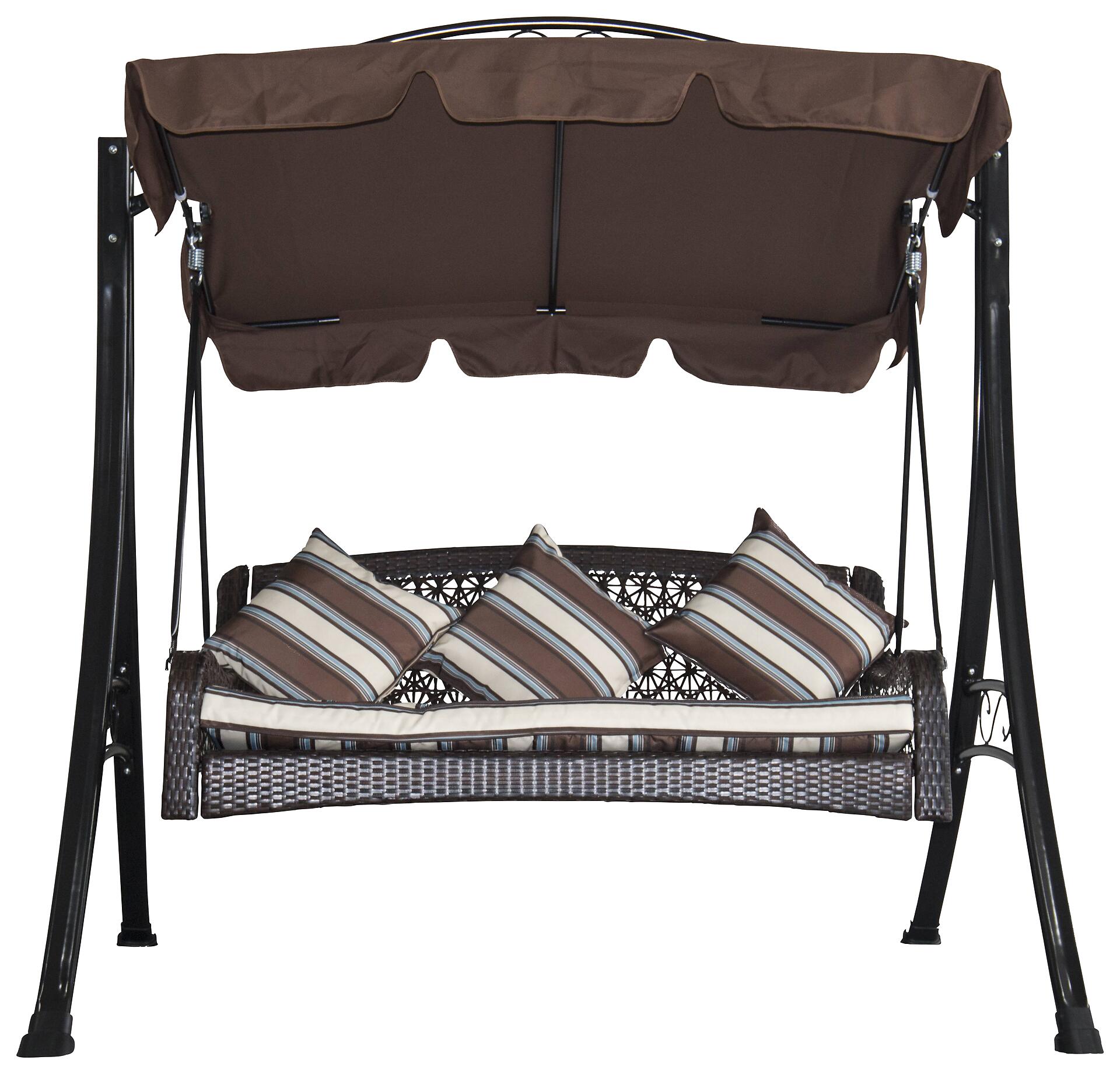 Grasekamp Hollywoodschaukel Portofino braun Stahl B/H/L: ca. 140x201x195 cm