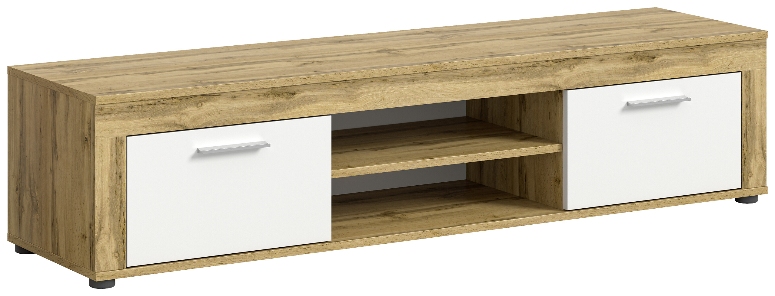 Lowboard Jam Eiche Wotan Nachbildung weiß B/H/T: ca. 160x37x40 cm