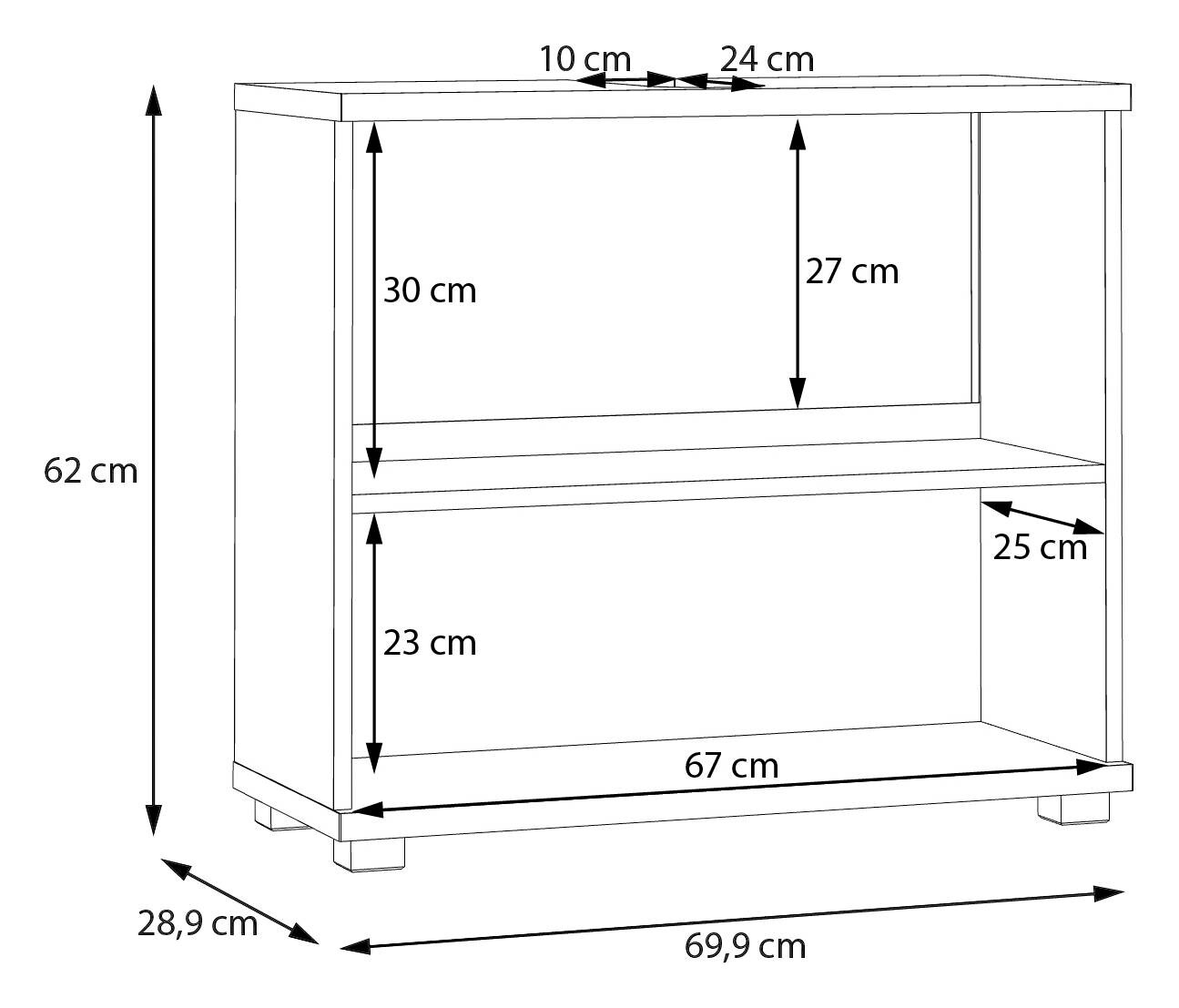 Waschbeckenunterschrank Eiche Artisan Nachbildung salbei B/H/T: ca. 70x62x29 cm