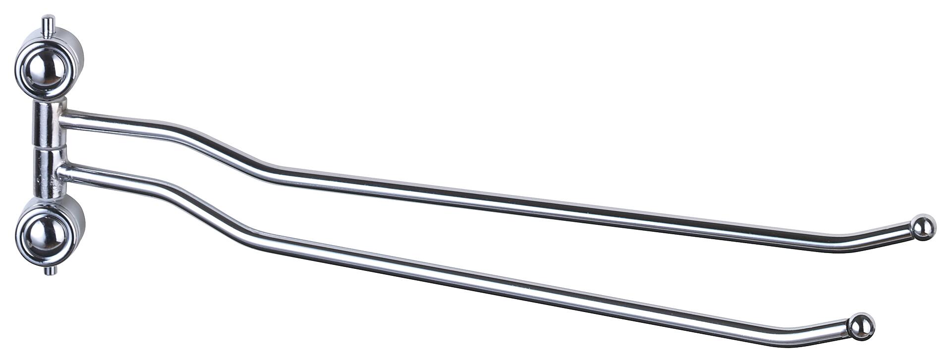 Doppel-Handtuchhalter silber Eisen B/H/L: ca. 2,5x11x38 cm