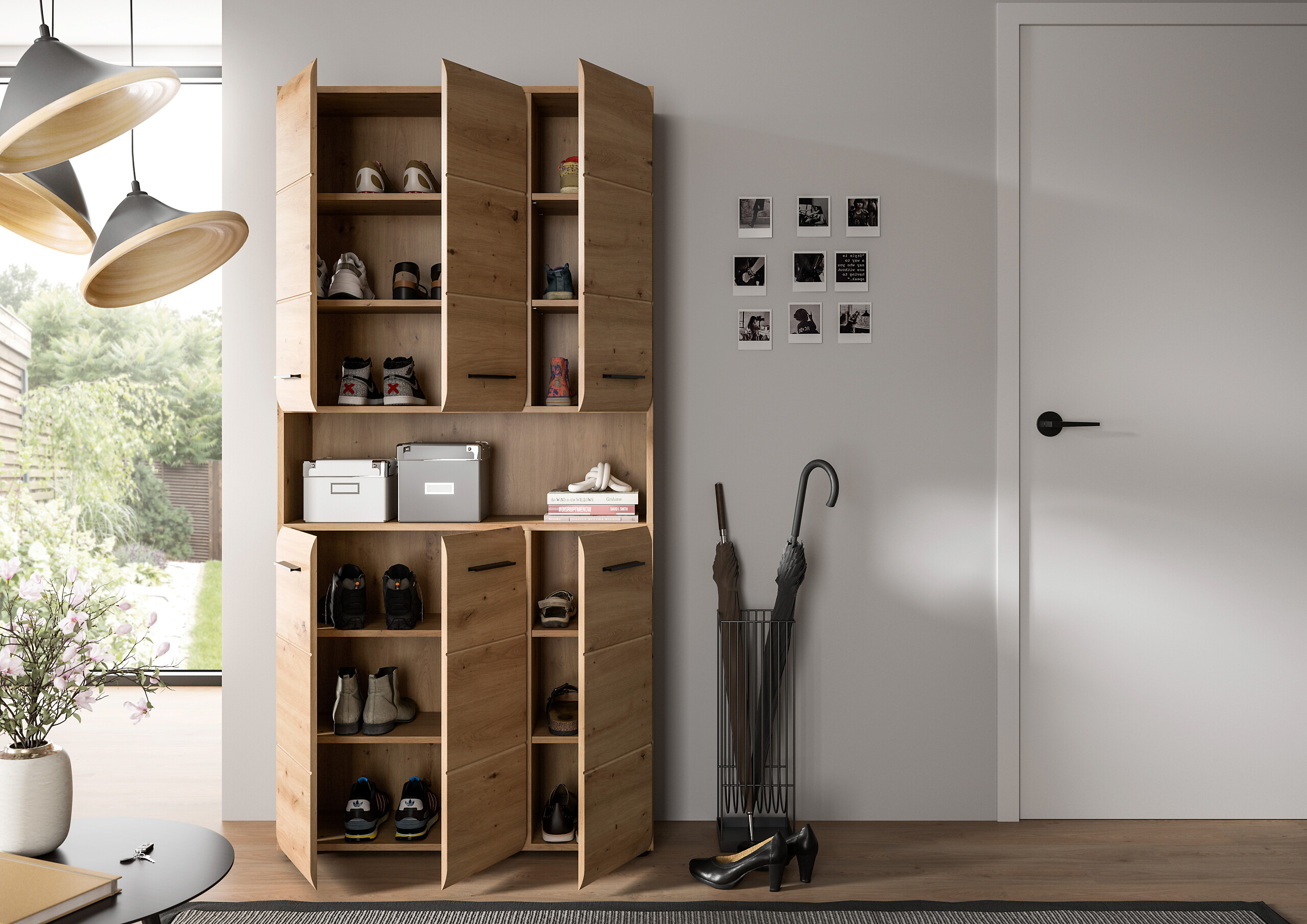 Mehrzweckschrank Ice Artisan Oak Nachbildung B/H/T: ca. 90x185x30 cm