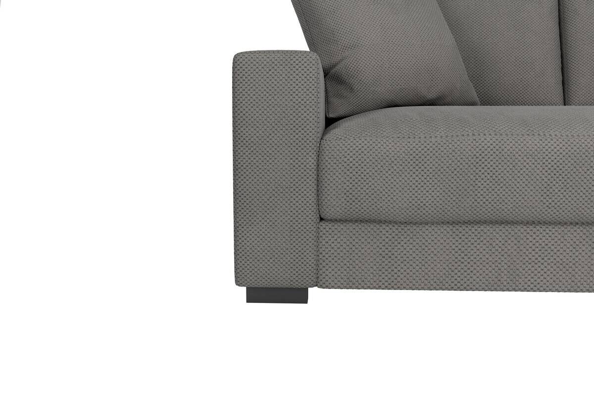 Ecksofa dunkelgrau Microfaser B/H/T: ca. 300x83x190 cm