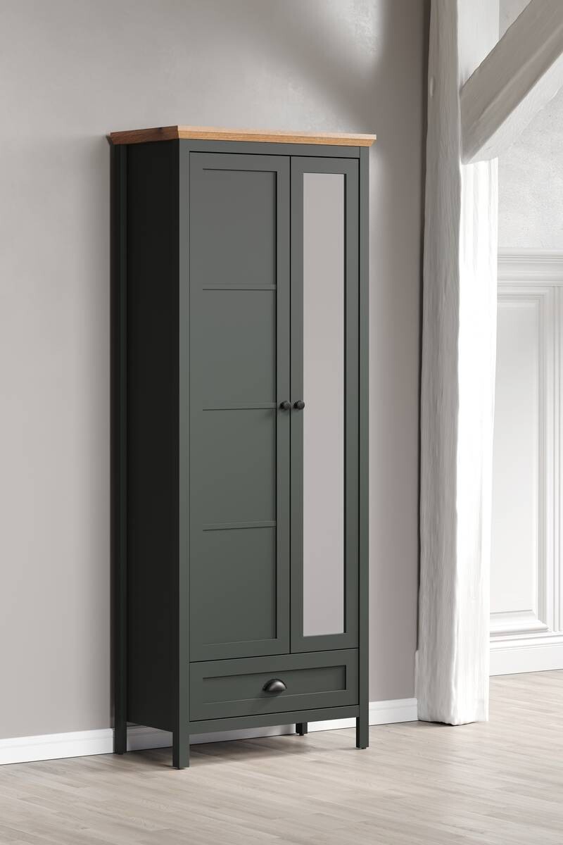 Garderobenschrank Stanton tannengrün Eiche Evoke Coast Nachbildung B/H/T: ca. 77x198x39 cm