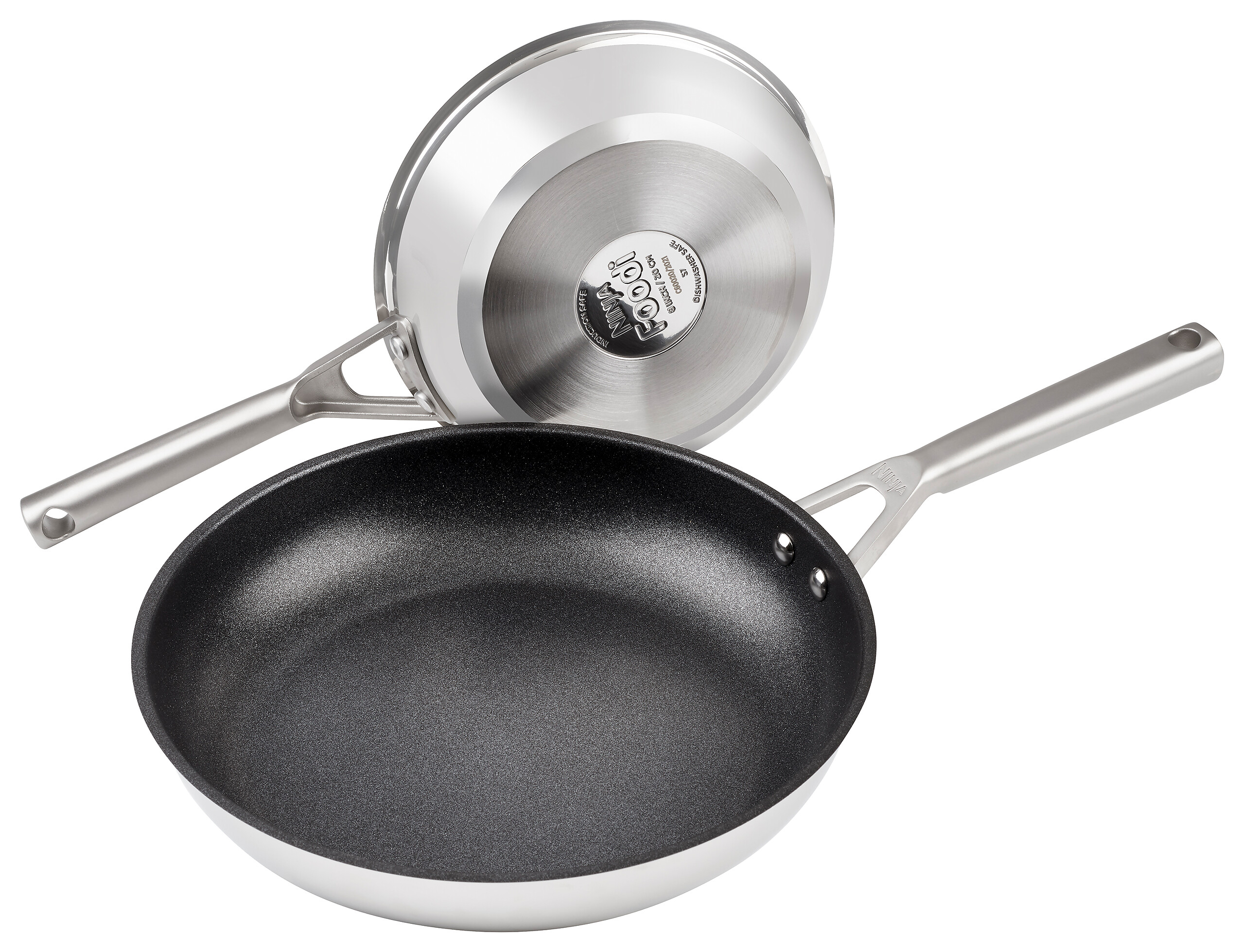 Ninja Bratpfannenset Foodi ZEROSTICK C62000EU silber Edelstahl 2 tlg.