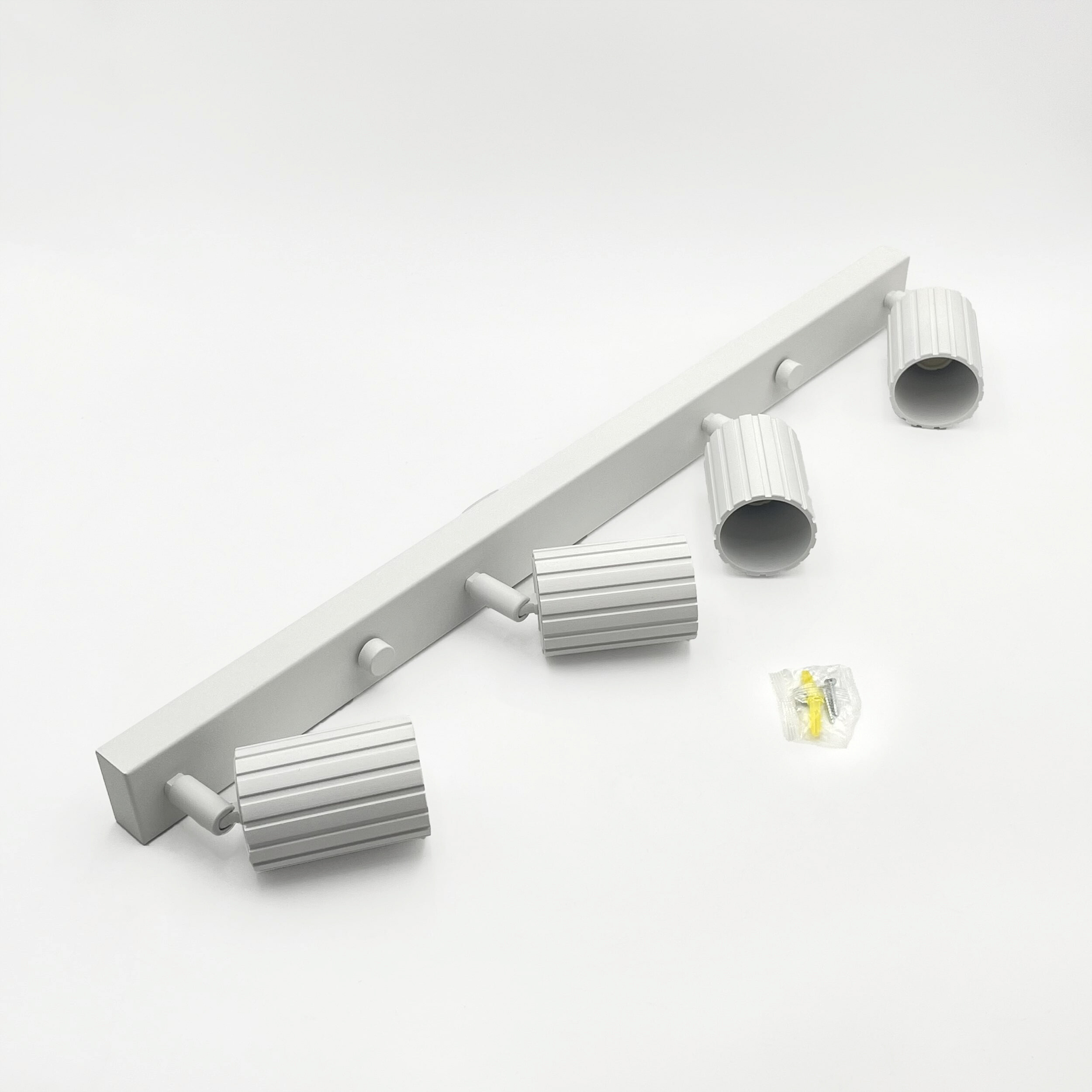 Lamkur Strahler Prisma weiß Stahl B/H/L: ca. 6,5x16,5x81 cm 4 Brennstellen