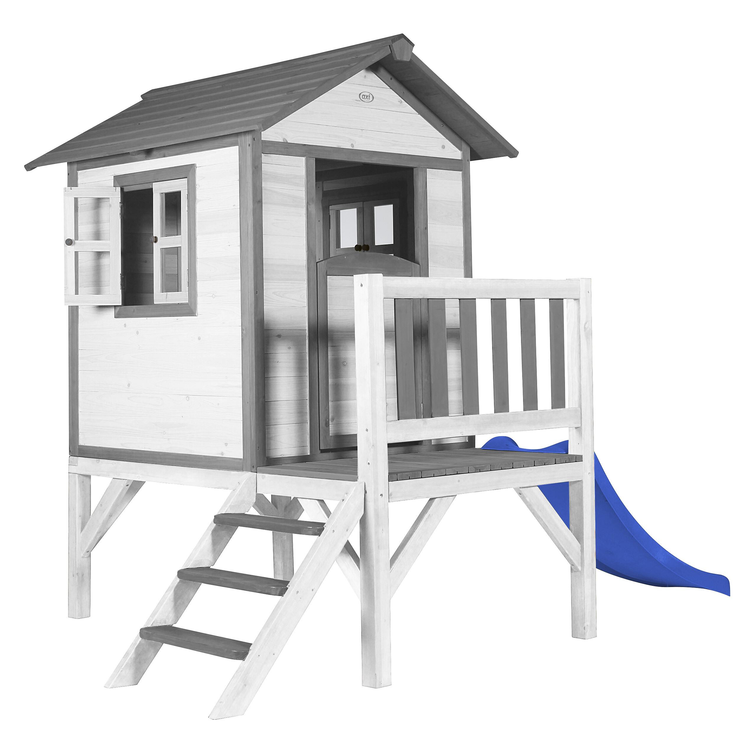 AXI Spielhaus Lodge XL grau B/H/T: ca. 240x189x167 cm