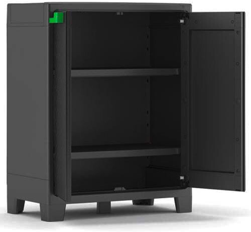 Keter Kunststoffschrank Moby grau Kunststoff B/H/T: ca. 80x100x44 cm