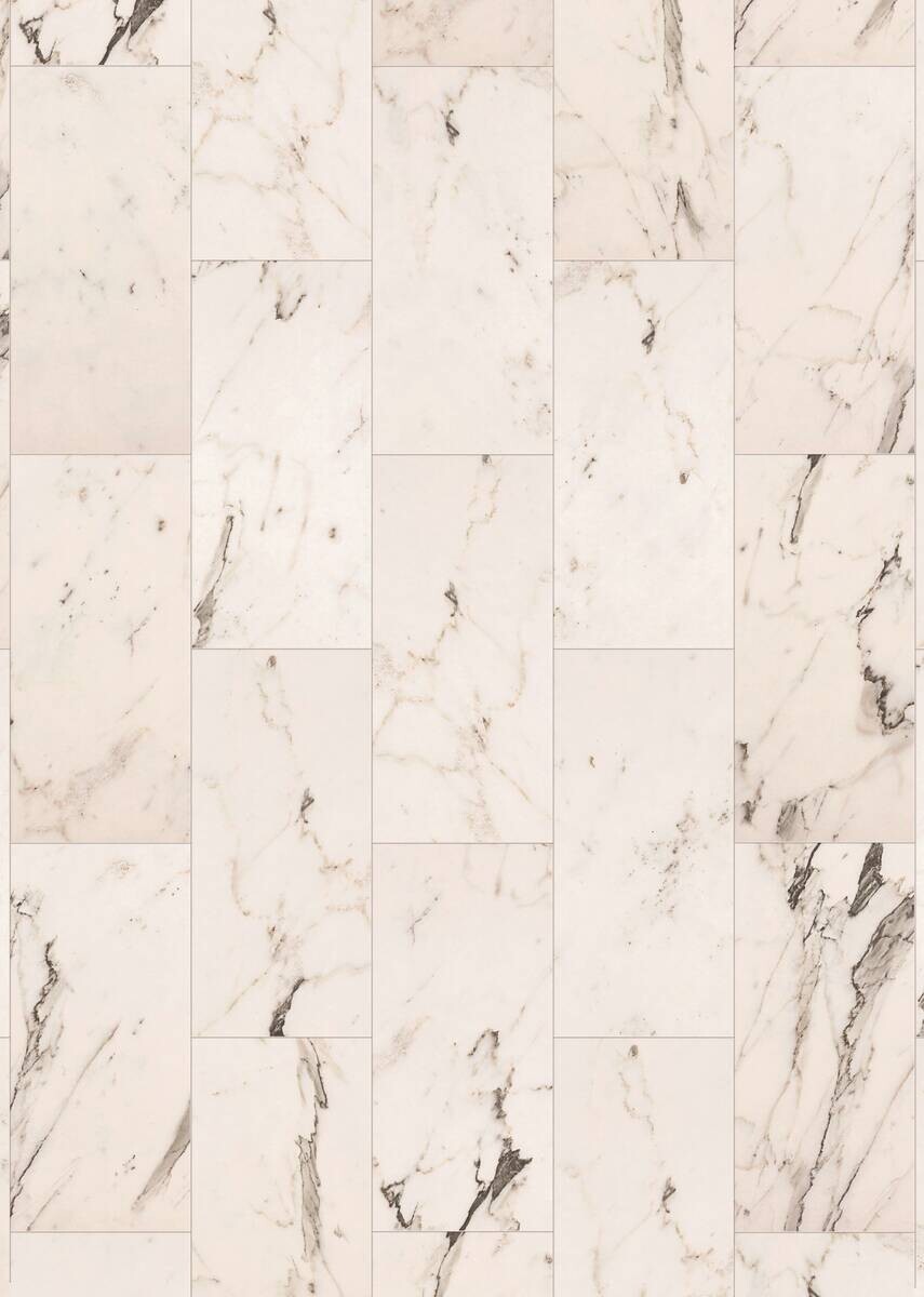 Laminatboden Marmor weiß ca. 2,367 m² im Paket B/L: ca. 28x60,4 cm pro Paket