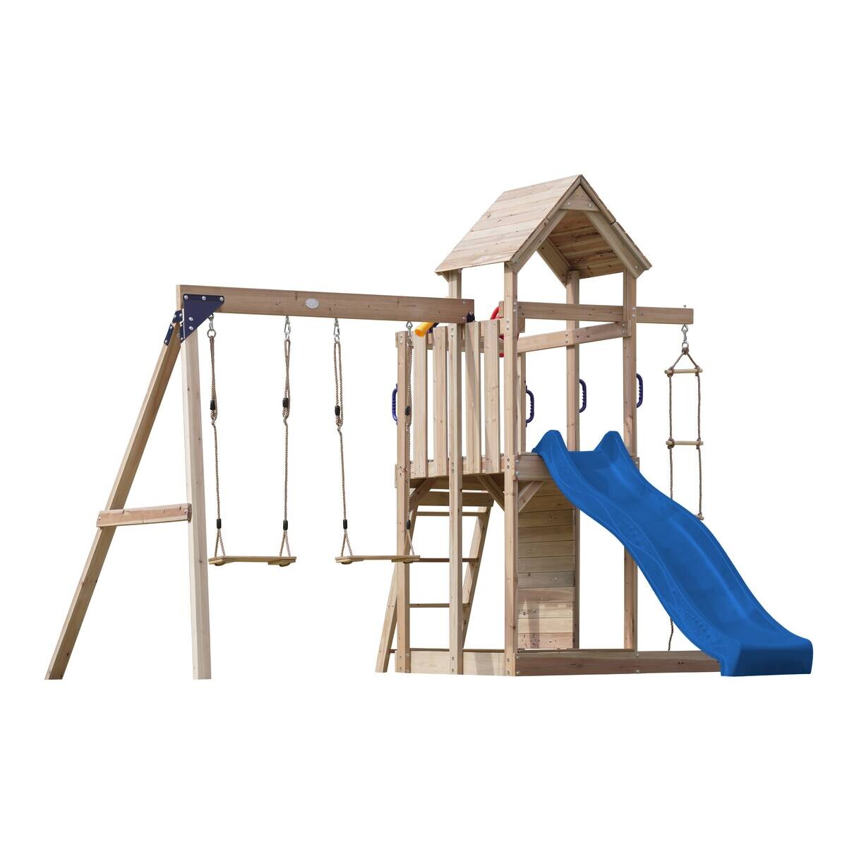 AXI Spielturm Moos blau B/H/L: ca. 342x267x375 cm