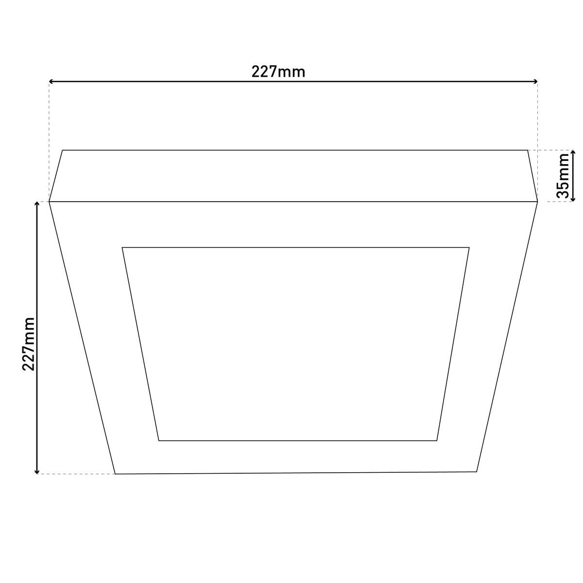 Näve Leuchten LED-Ein-/Aufbauleuchte weiß Kunststoff Metall B/H/T: ca. 22,7x3,5x22,7 cm