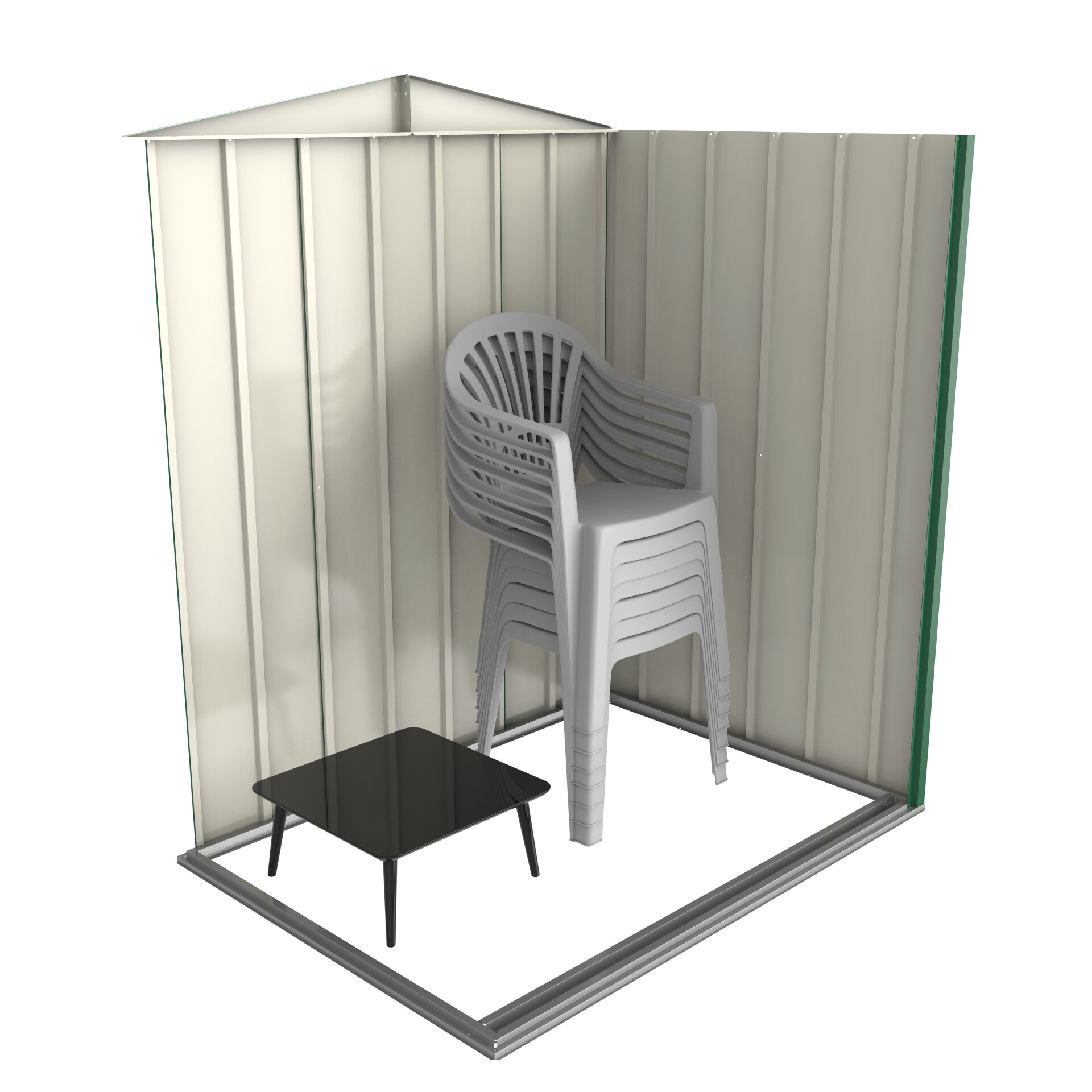 VCM Gerätehaus anthrazit B/H/L: ca. 163x182x112 cm