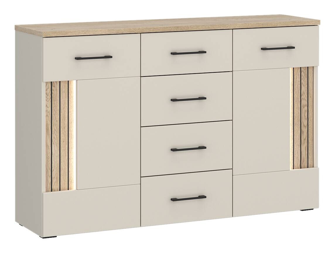 Sideboard Cashmere Eiche Nachbildung Spanplatte B/H/T: ca. 125x85x40 cm