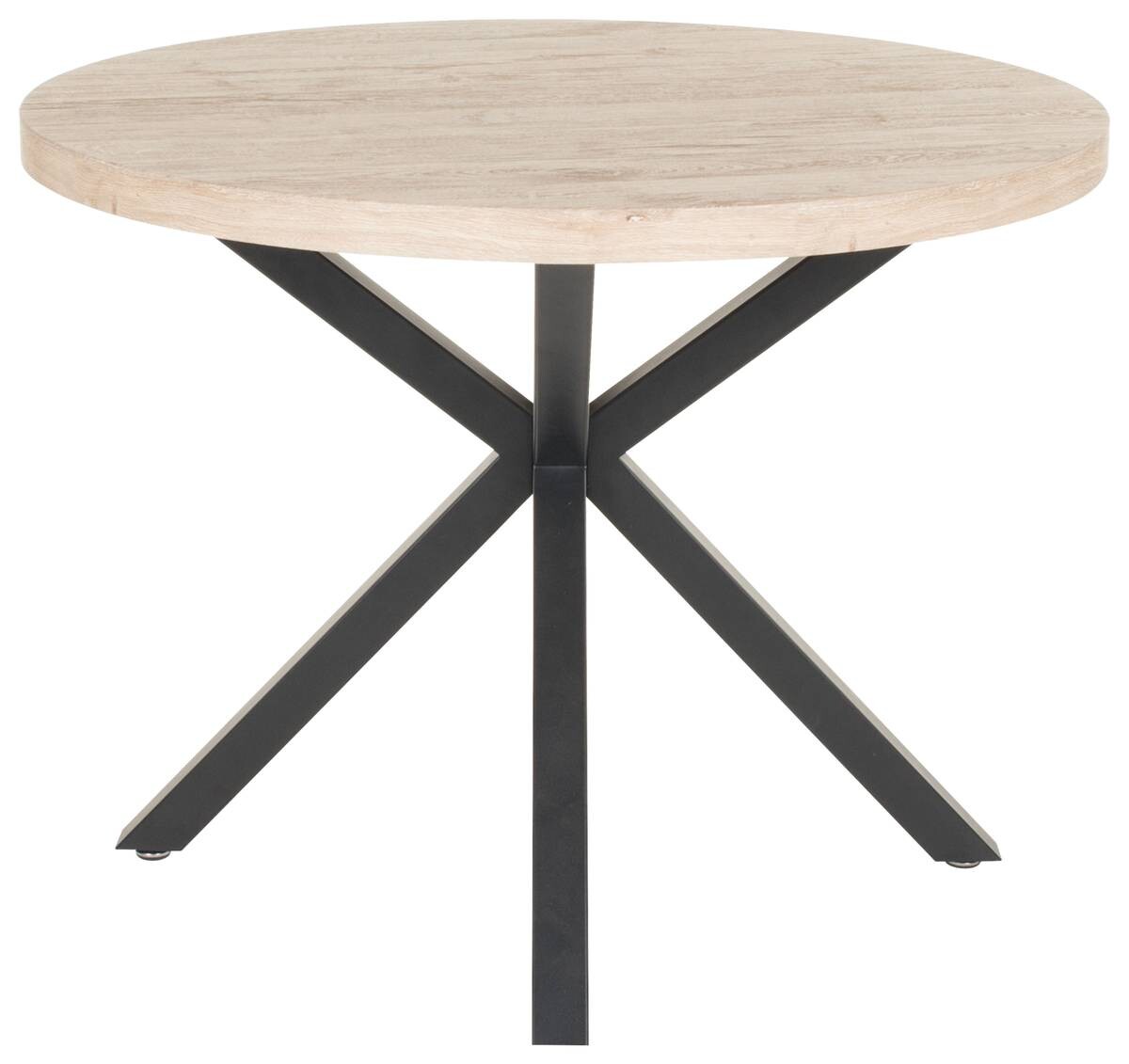 Esstisch Damira Eiche Wildeiche hell Nachbildung schwarz D: ca. 100 cm