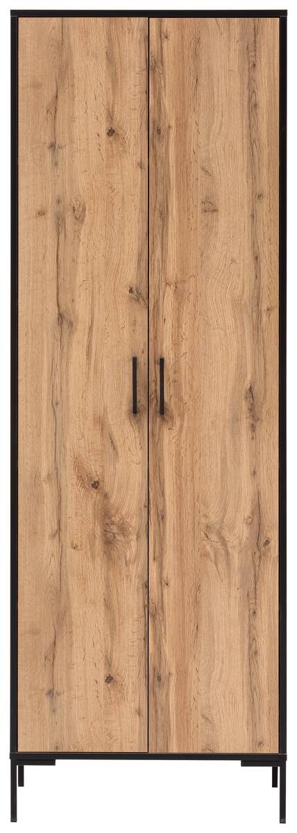 Hochschrank Serie 2000 Eiche Landhaus Nachbildung B/H/T: ca. 65,2x194,2x39 cm