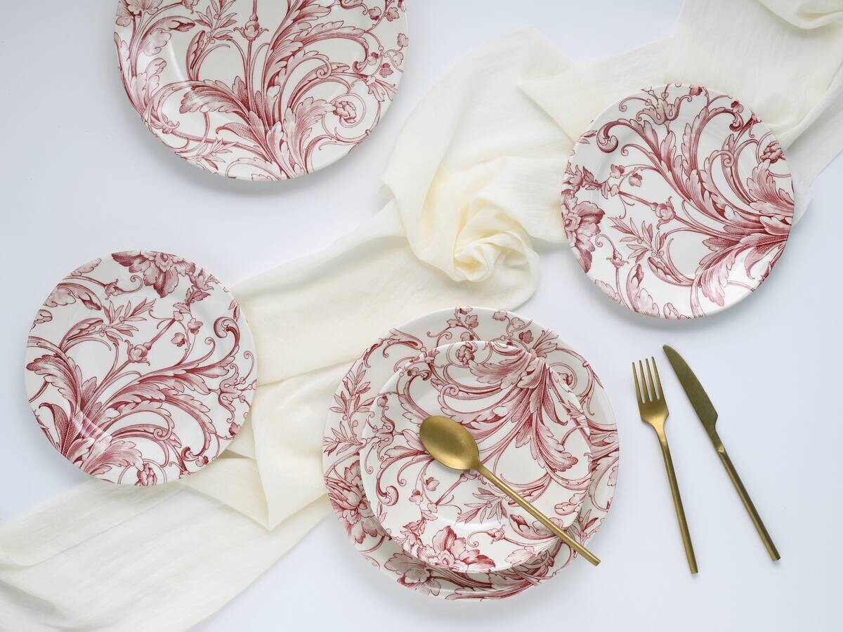 CreaTable Tafelservice Venecia rot Steingut 18 tlg.