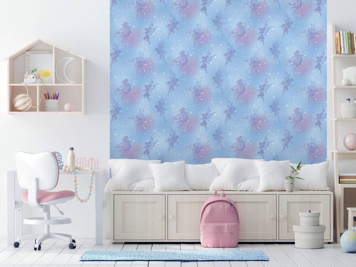 UGEPA Papiertapete Feen blau B/L: ca. 0,53x10 cm