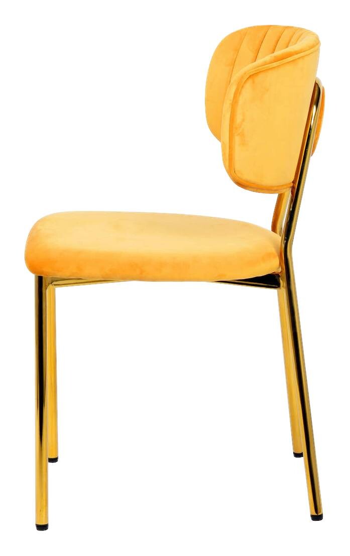 Stuhl Kian 100 2er-Set orange Microfaser B/H/T: ca. 47x80x51 cm