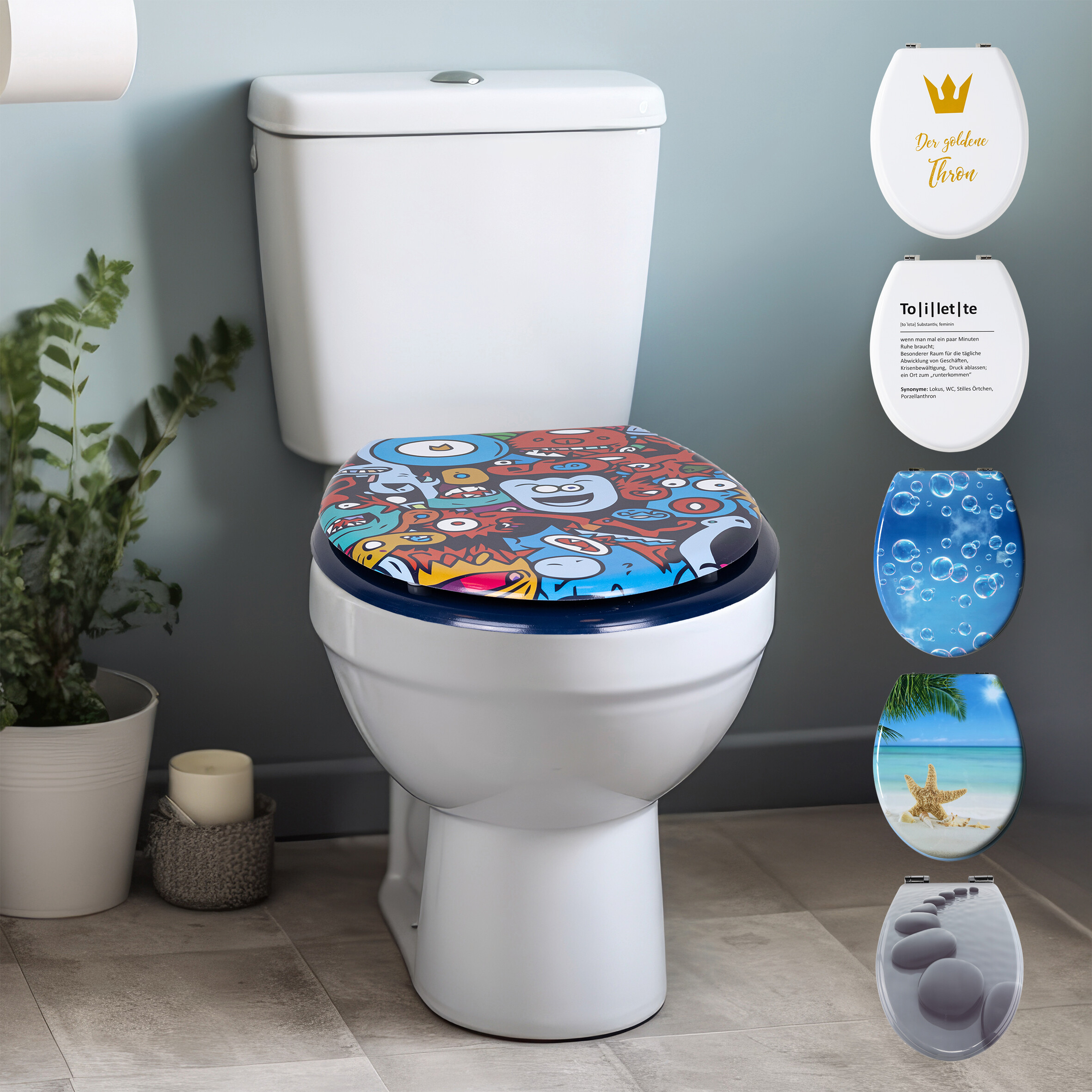 HI WC-Sitz bunt MDF HI WC-Sitz bunt MDF