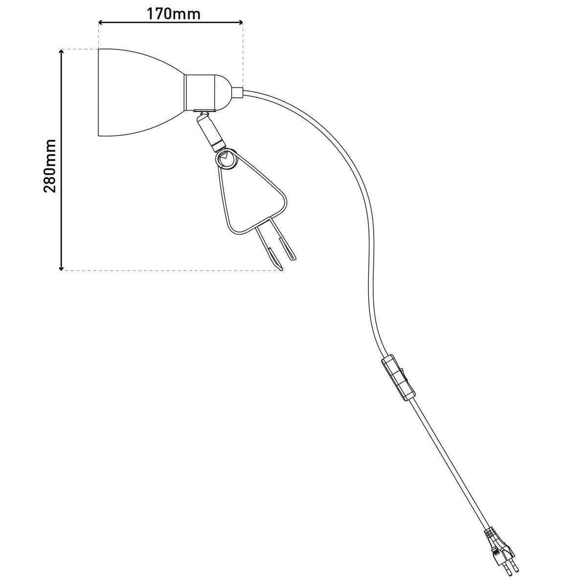 Näve Leuchten Tischleuchte 3194923 weiß Metall B/H/T: ca. 10,5x28x17 cm E14 1 Brennstellen