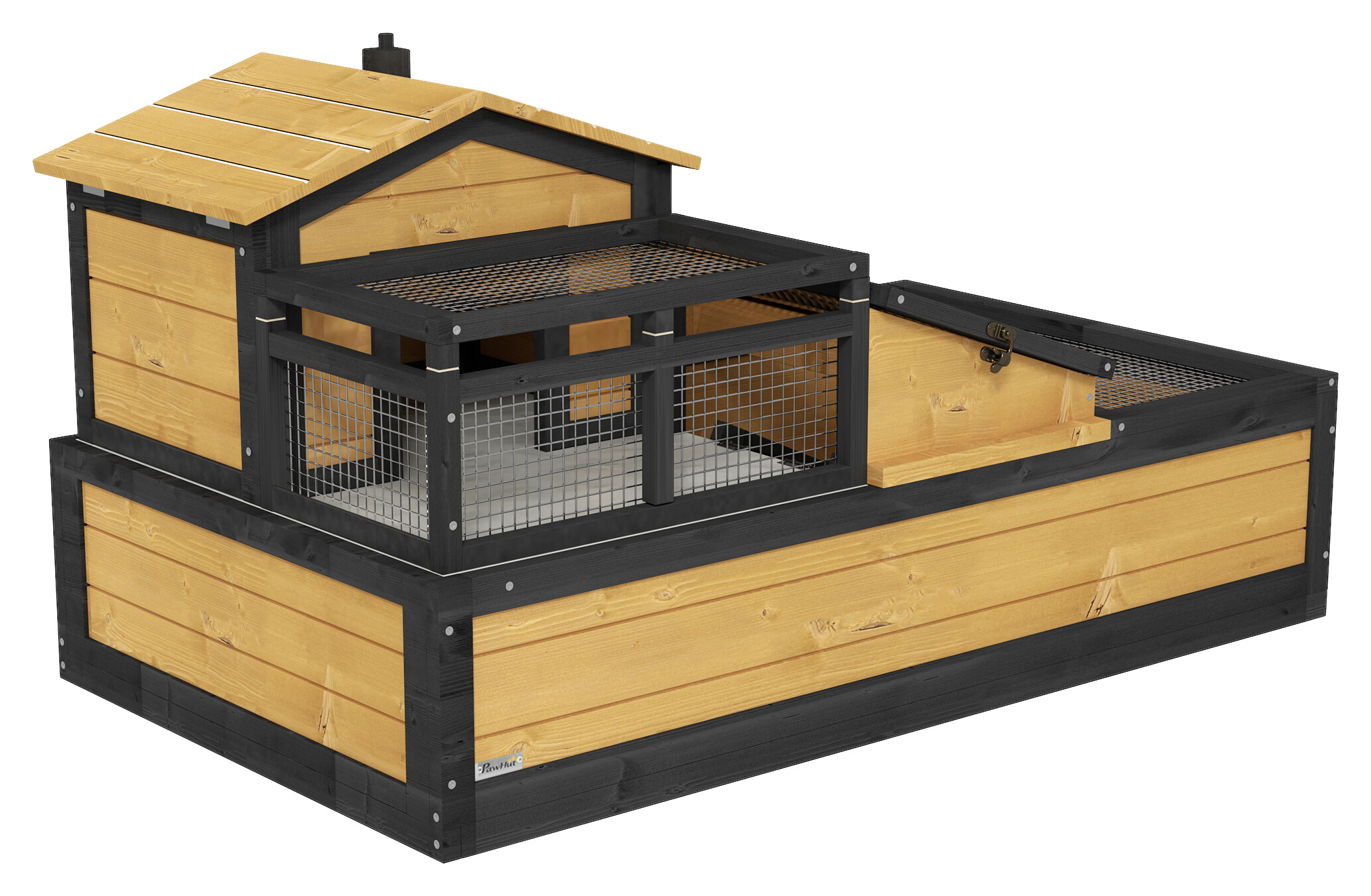 PawHut Schildkrötenhaus gelb Metall B/H/L: ca. 65x60x112 cm