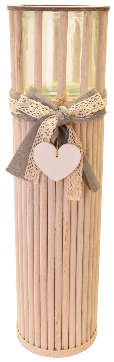 Windlicht natur Bambus H/D: ca. 46x15 cm
