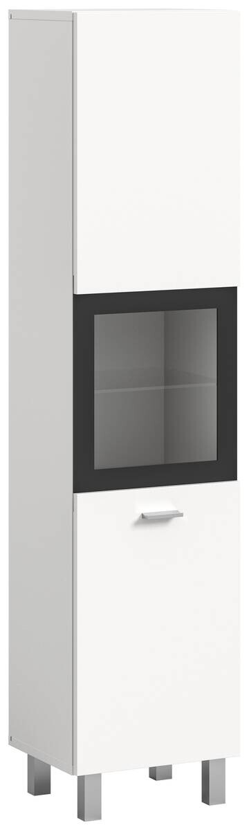 Badhochschrank BOSTON weiß schwarz B/H/T: ca. 30x125x29 cm Badhochschrank BOSTON weiß schwarz B/H/T: ca. 30x125x29 cm