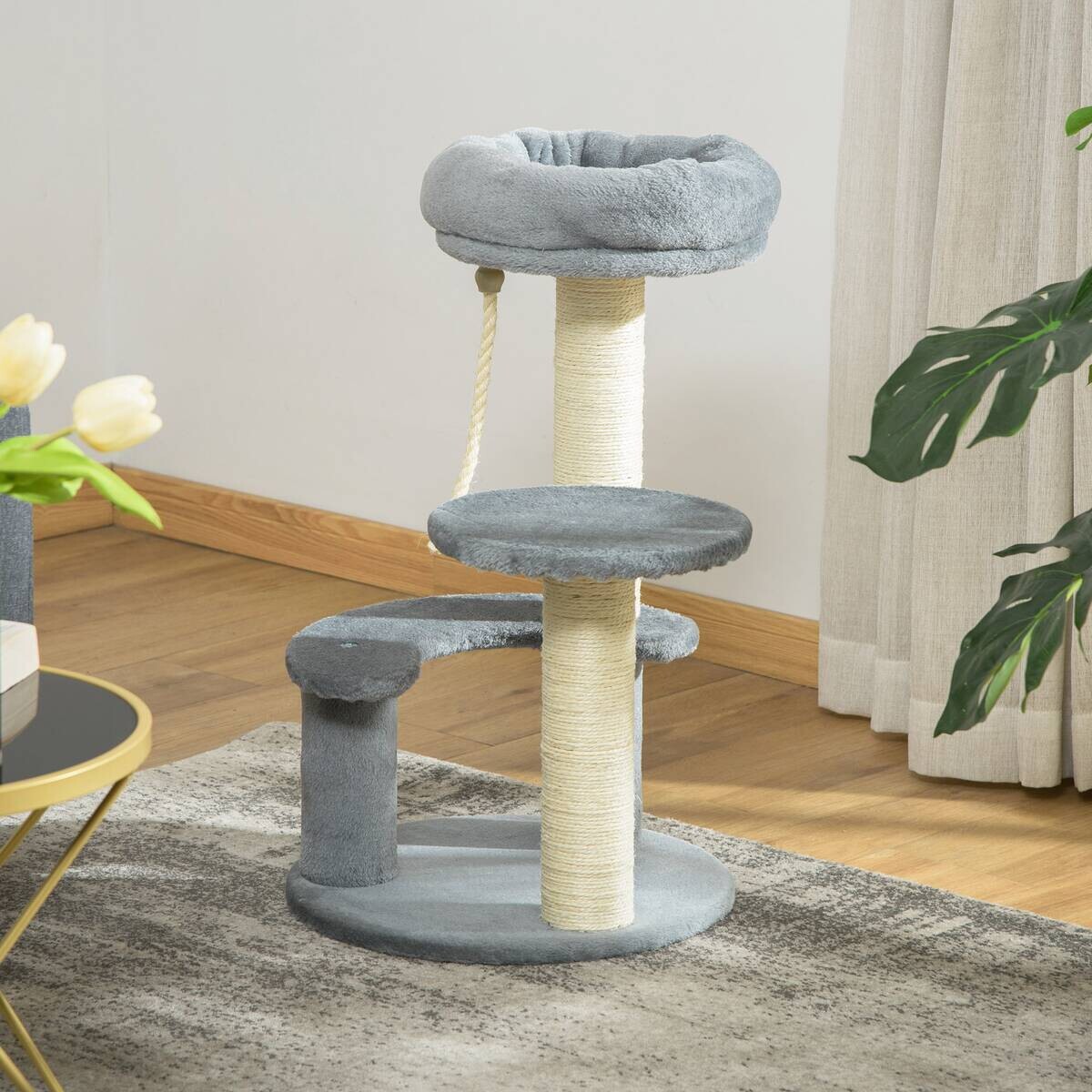 PawHut Katzen-Zubehör grau Polypropylen B/H/L: ca. 40x40x65 cm