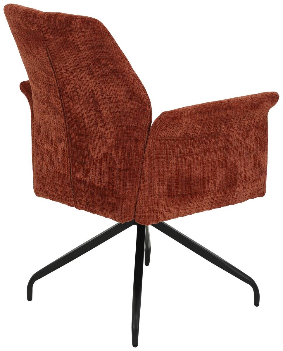 Armlehnstuhl Viktoria Copper schwarz Webstoff Microfaser B/H/T: ca. 71x93x68 cm