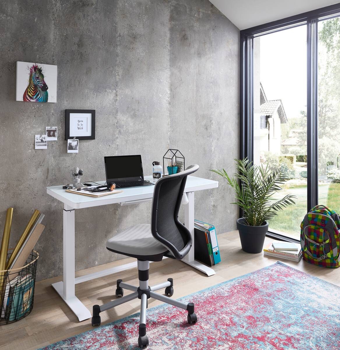 höhenverstellbarer Schreibtisch Lift4Home weiß B/H/T: ca. 120x72x60 cm