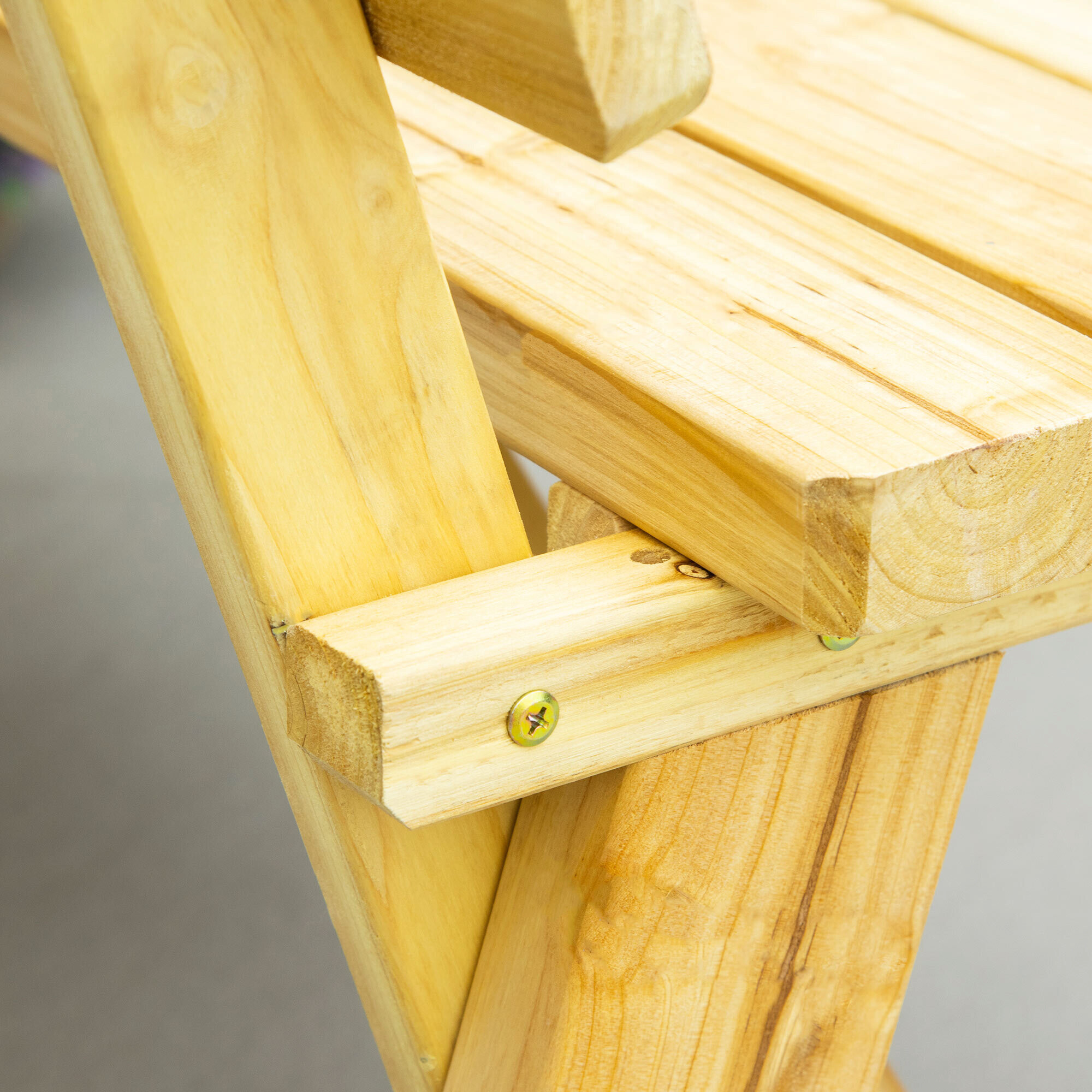 Outsunny Gartenbank natur Kiefer B/H/T: ca. 116x80x56 cm