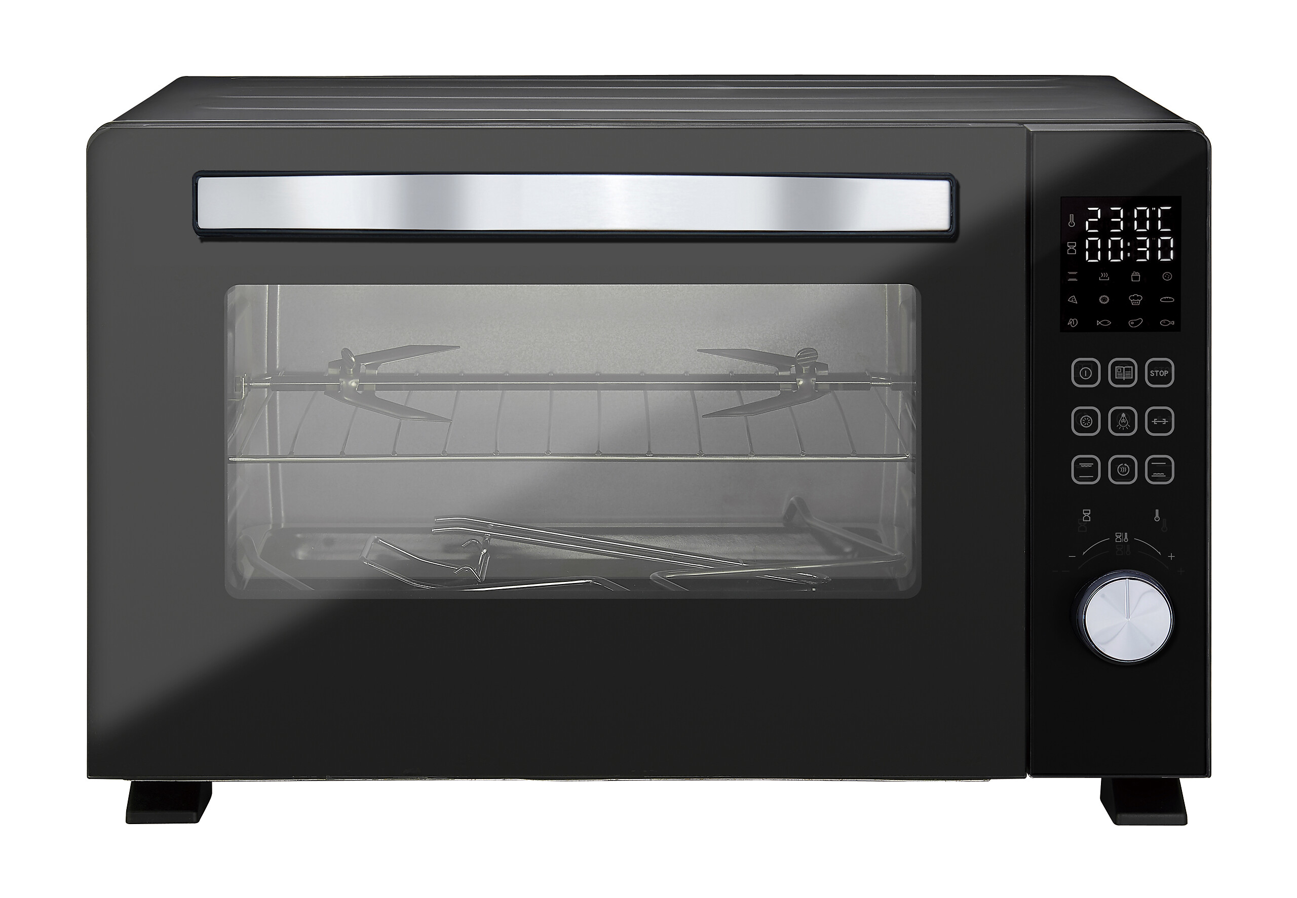 POCOline Mini-Backofen schwarz Glas B/H/L: ca. 38,4x37,2x53,6 cm ca. 36 l