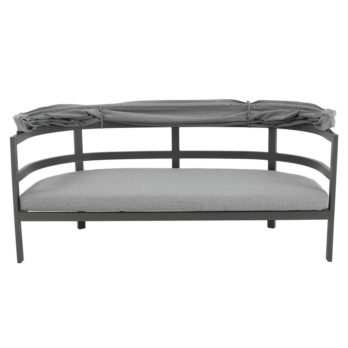 POCOline Sonneninsel mit Dach Barbados hellgrau Stahl