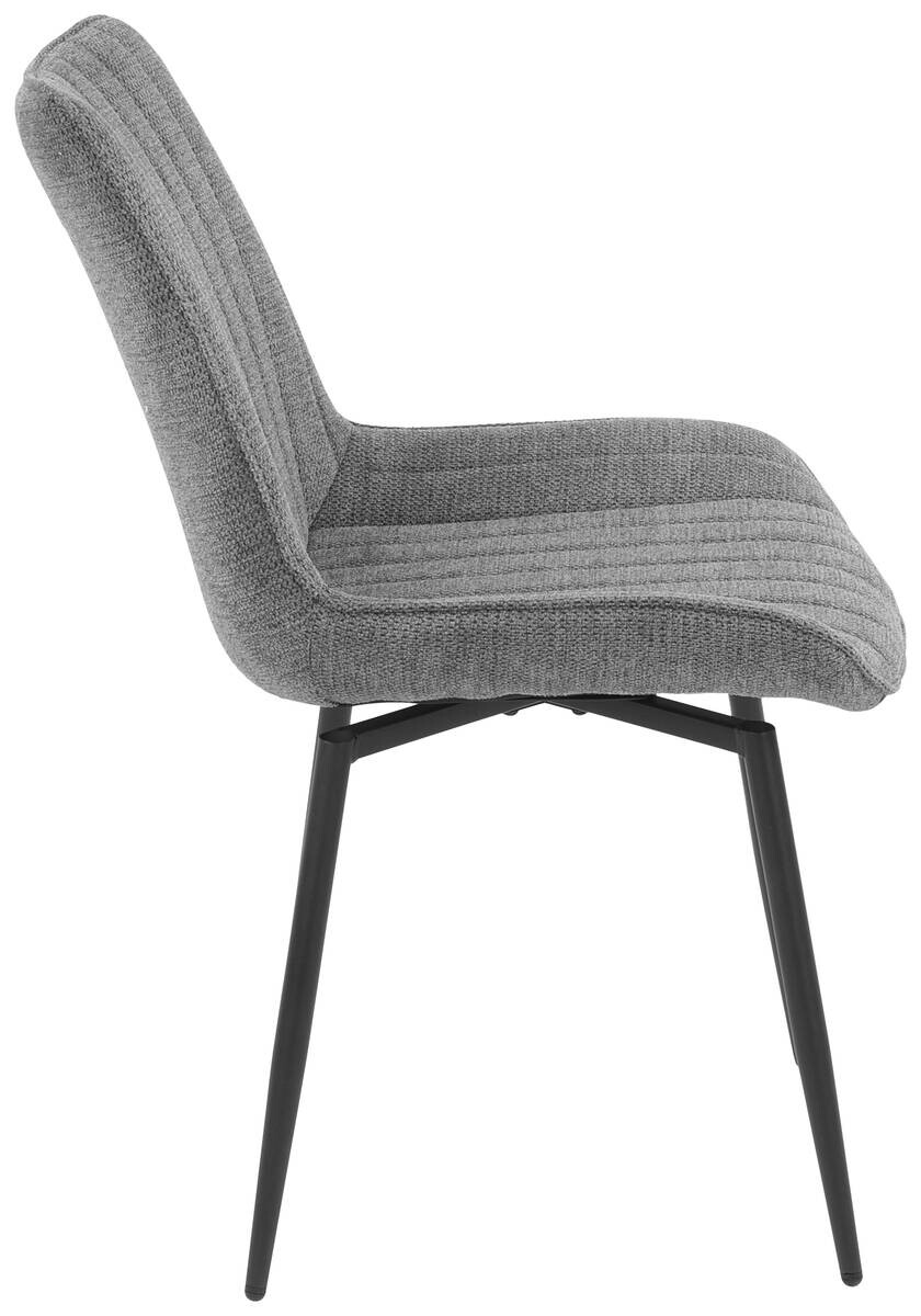 Stuhl Newport, 4er-Set grau Microfaser B/H/T: ca. 54x85x63 cm