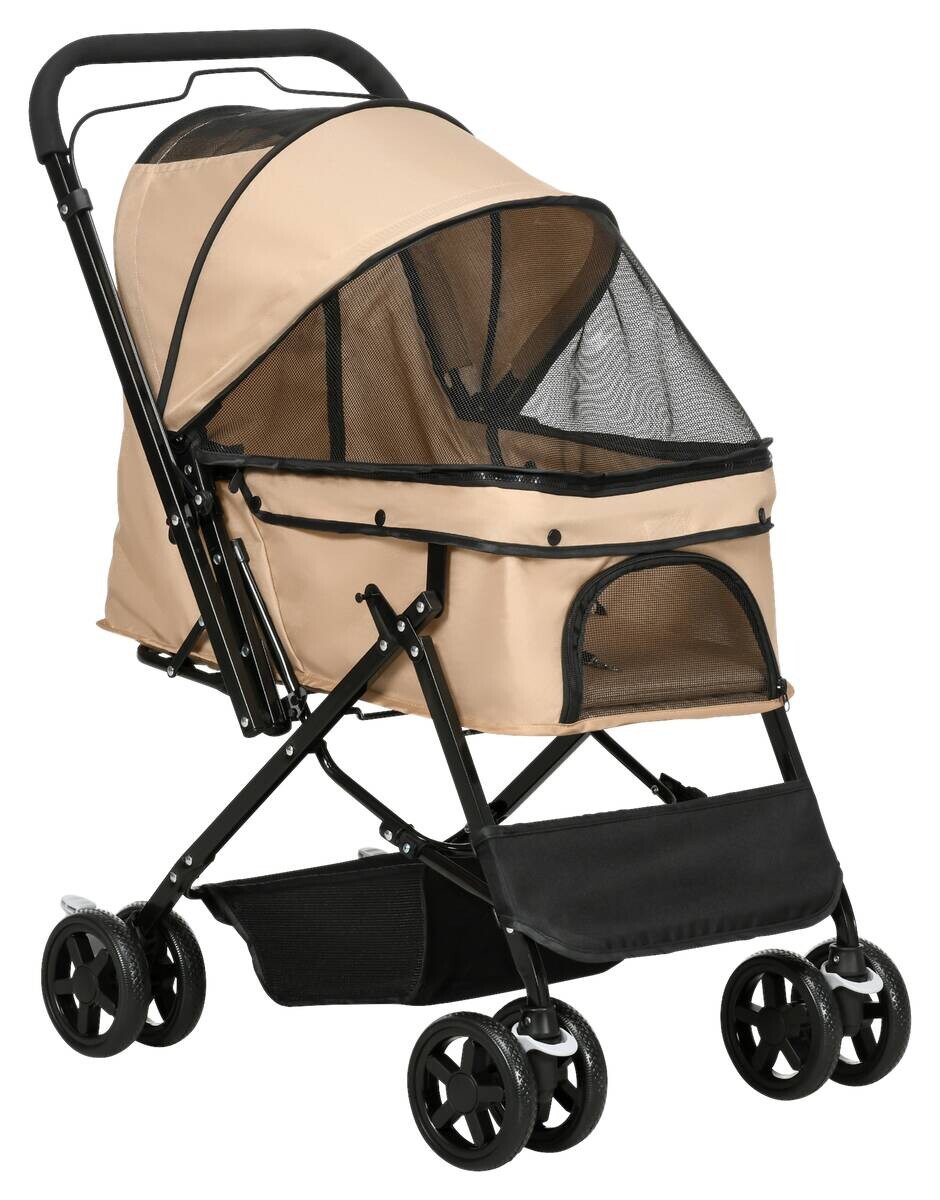 PawHut Hunde-Zubehör braun Edelstahl B/H/L: ca. 52x76,5x95 cm