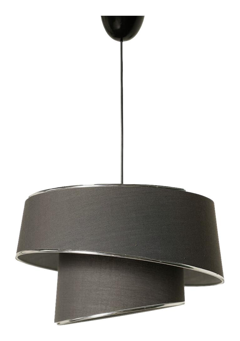 Opviq Pendelleuchte Barette anthrazit silber B/H/T/L/D: ca. 32x70x32x32x32 cm E27 1 Brennstellen