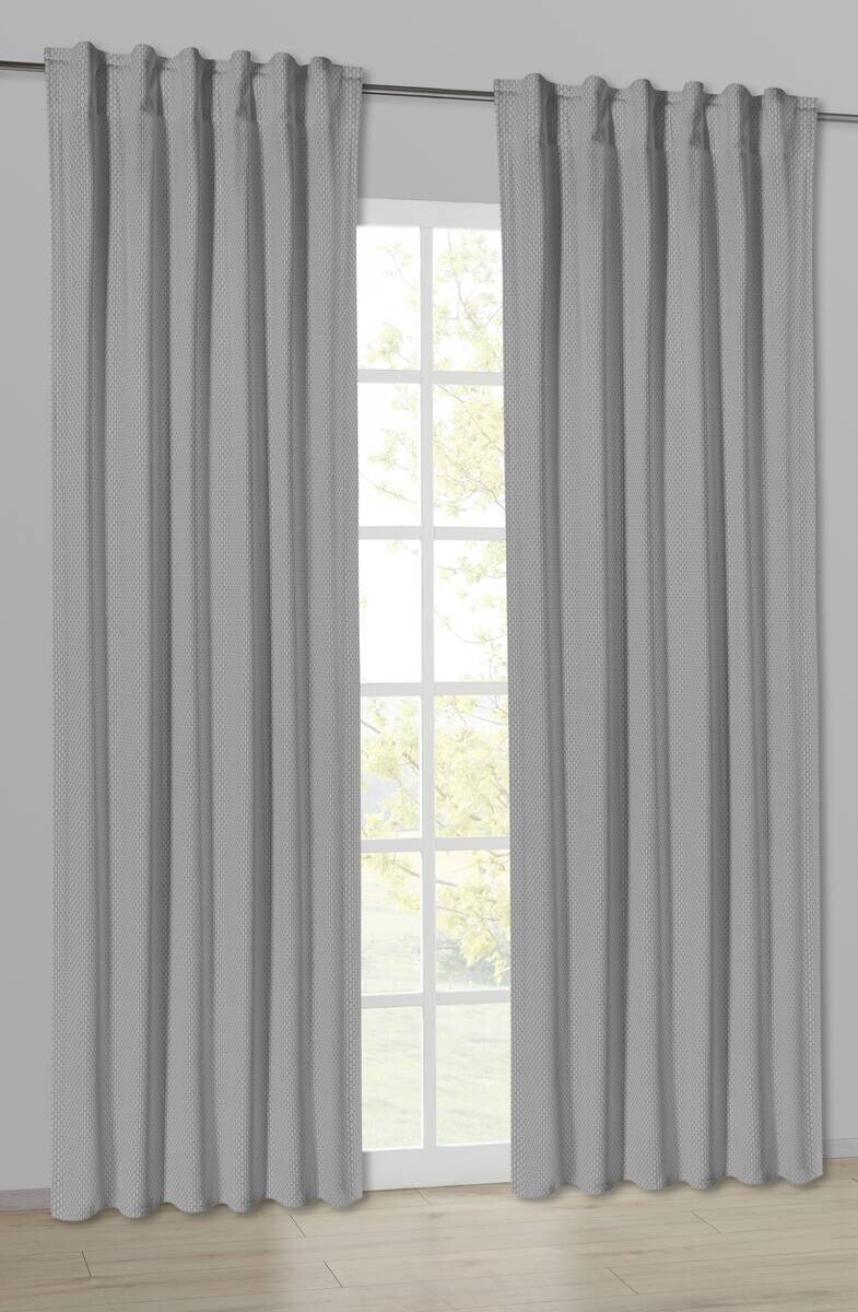 POCOline Kombivorhang Wabe silber B/L: ca. 135x245 cm