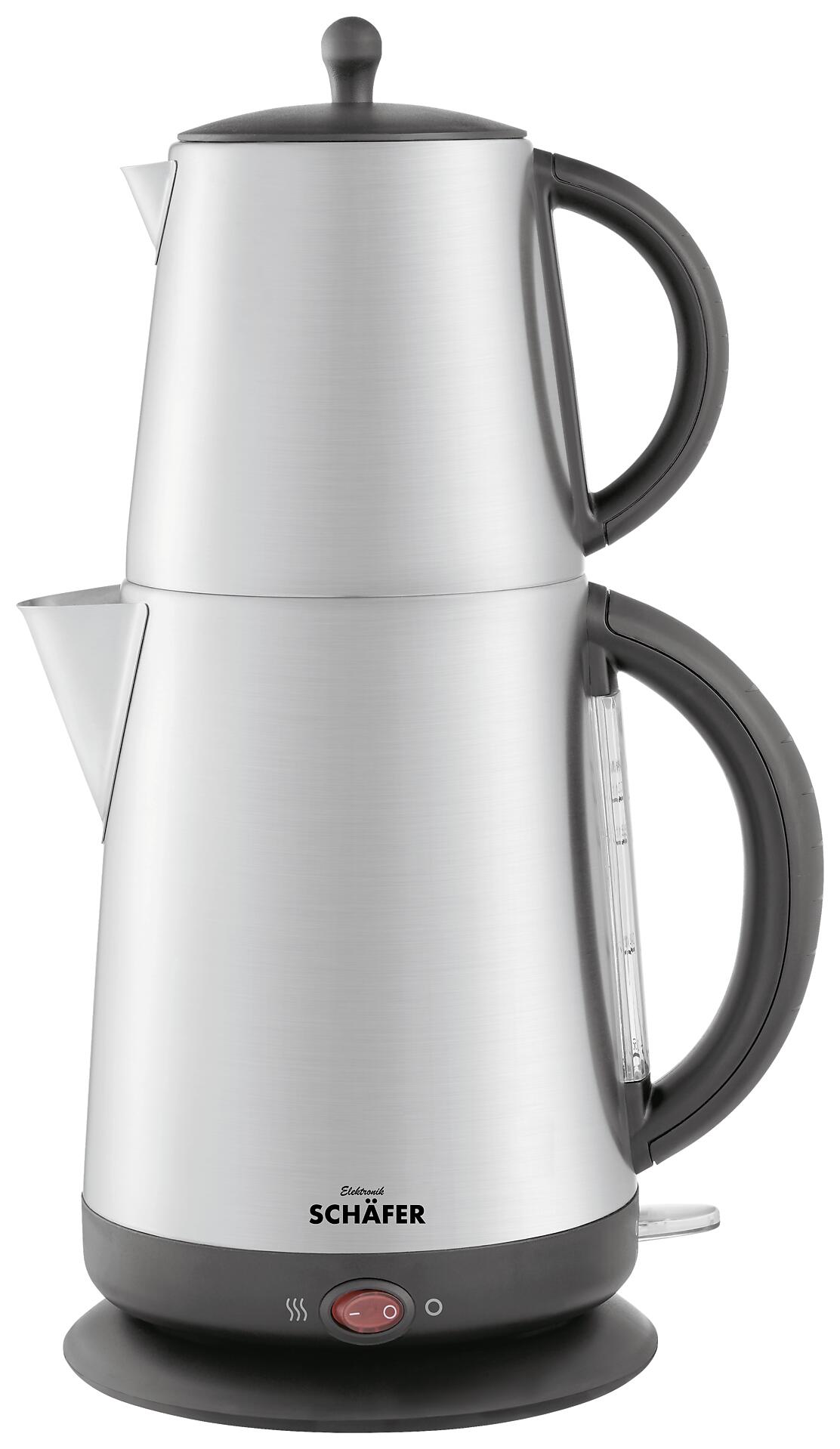 SCHÄFER Teekocher 74173 silber Edelstahl B/H/T: ca. 17x38x23 cm ca. 1,7 l