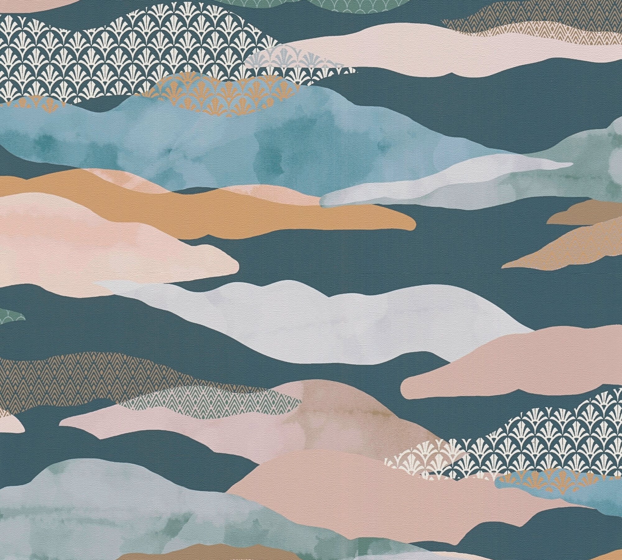 A.S.Creation Vliestapete grün rosa B/H/D: ca. 53x1005x8 cm