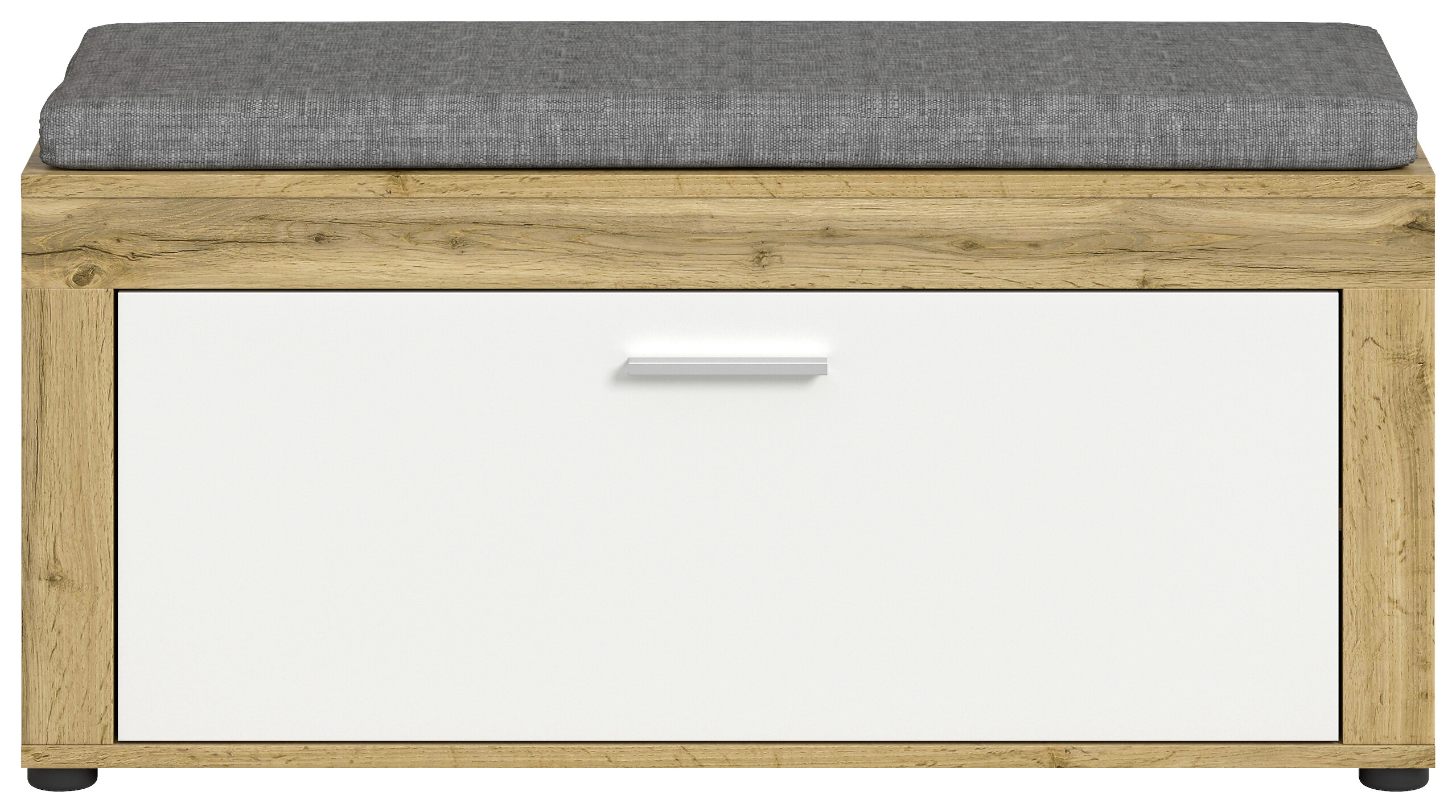 Sitzbank JAM Eiche Wotan Nachbildung weiß B/H/T: ca. 100x44x35 cm