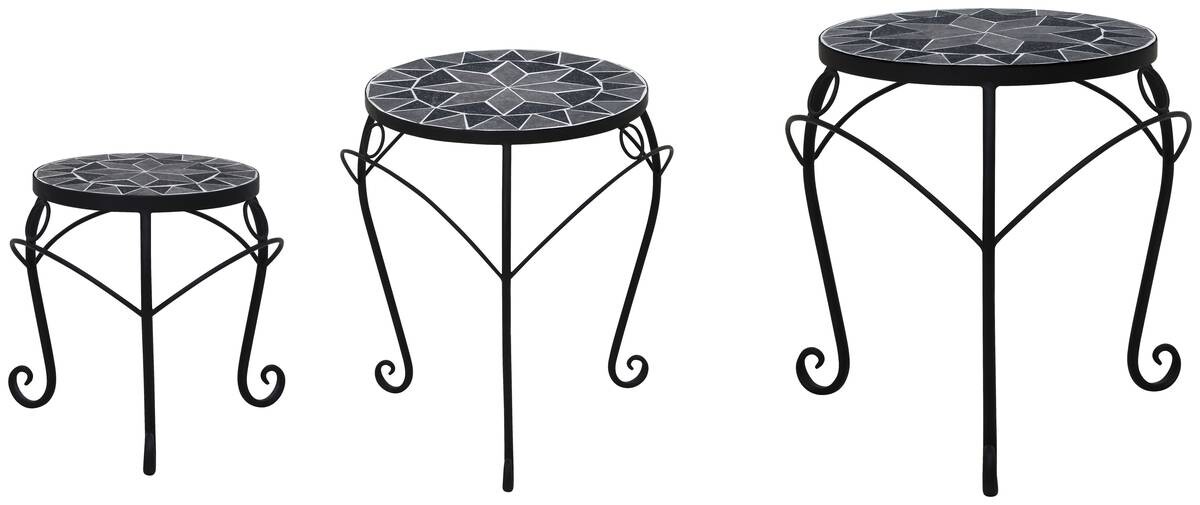 POCOline Beistelltisch Mosaik schwarz Metall H/D: ca. 33x27 cm POCOline Beistelltisch Mosaik schwarz Metall H/D: ca. 33x27 cm