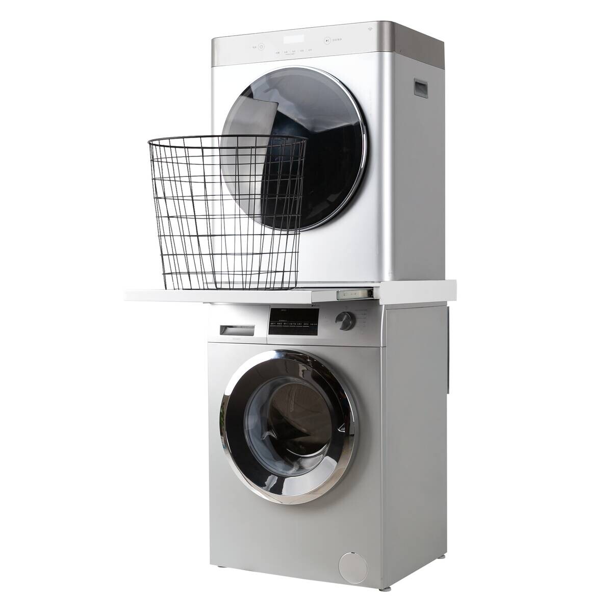 POCOline Zwischenbaurahmen für Waschmaschine weiß Metall