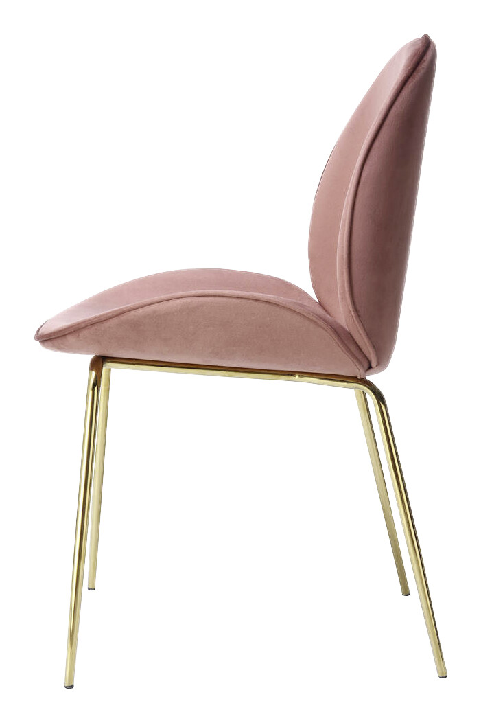 Stuhl Charlize 100 2er altrosa Microfaser B/H/T: ca. 48x87x59 cm