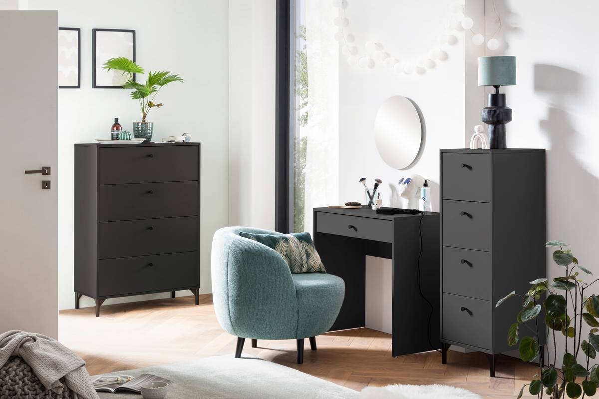 Schminktisch Smash anthrazit B/H/T: ca. 80,1x78,5x40 cm